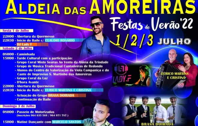Aldeia das Amoreiras em Odemira está em festa de 1 a 3 de julho