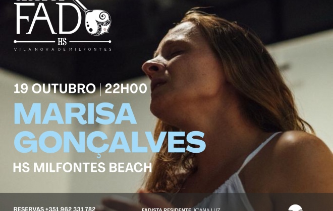 Marisa Gonçalves atua esta quarta-feira no HS Clube de Fado em Vila Nova de Milfontes