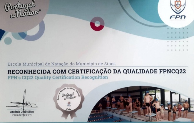 Qualidade da Escola Municipal de Natação do Município de Sines reconhecida