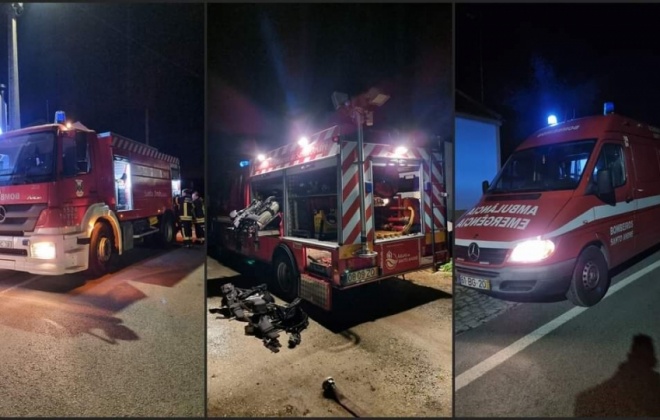 Bombeiros de Santo André combateram incêndio urbano em Azinhal