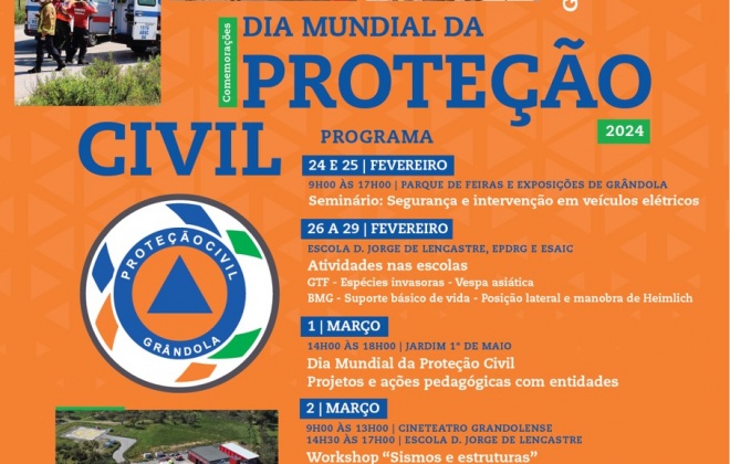 Grândola assinala o Dia Mundial da Proteção Civil com 3 semanas de atividades