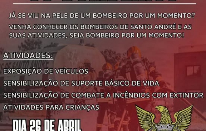 Bombeiros de Santo André realizam neste sábado a iniciativa “Uma manhã com os Bombeiros”