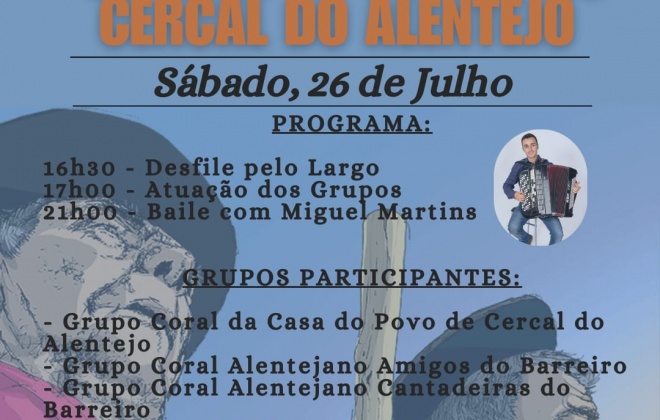 Cercal do Alentejo recebe encontro de coros no sábado