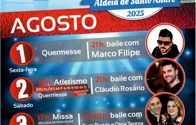 Aldeia de Santo André recebe as Festas de São Luís entre 1 e 3 de agosto