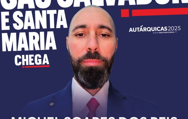 Miguel Reis é o candidato do CHEGA à presidência da Junta de Freguesia de São Salvador e Santa Maria