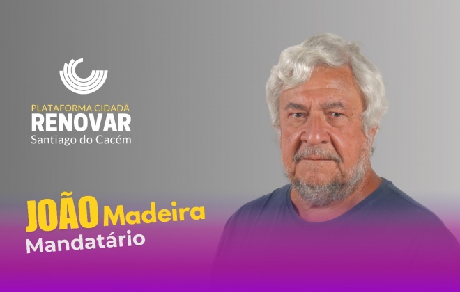 João Madeira é o mandatário da Plataforma Cidadã – RENOVAR Santiago do Cacém