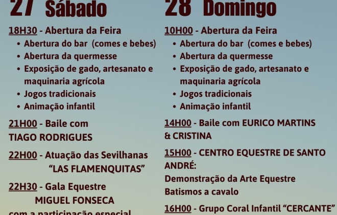 Aldeia da Sonega recebe a Feira Anual nos dias 27 e 28 de setembro