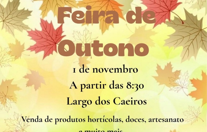 Cercal do Alentejo recebe Feirinha de Outono solidária no dia 1 de novembro