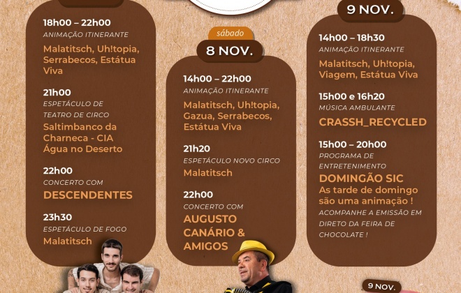 Grândola recebe a partir de hoje mais uma edição da Feira de Chocolate