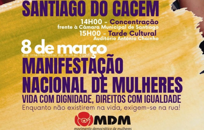 MDM inaugura mural e realiza uma tarde cultural em Santiago do Cacém (com áudio)