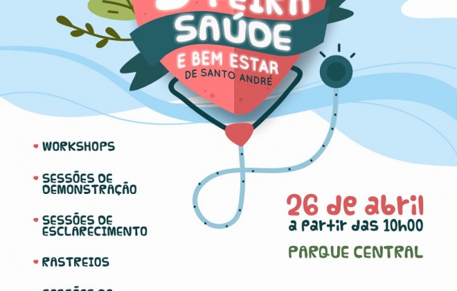 Parque Central em Vila Nova de Santo André recebe a 3ª Feira de Saúde e Bem-Estar