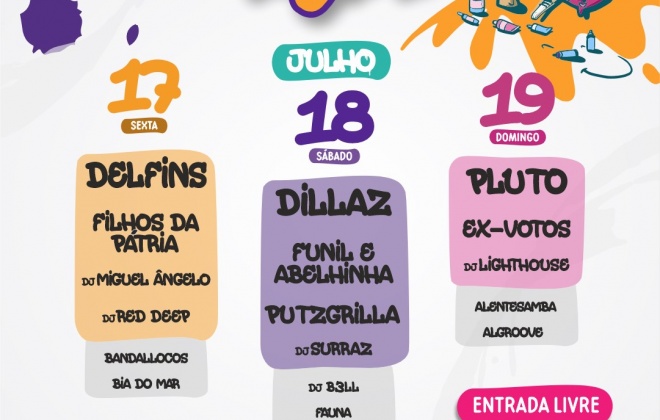 Delfins, Dillaz e Pluto encabeçam a 12.ª edição do Festival das Cores em Vila Nova de Santo André (com áudio)
