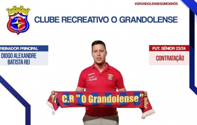 Diogo Rei é o treinador do Grandolense em 2023-2024