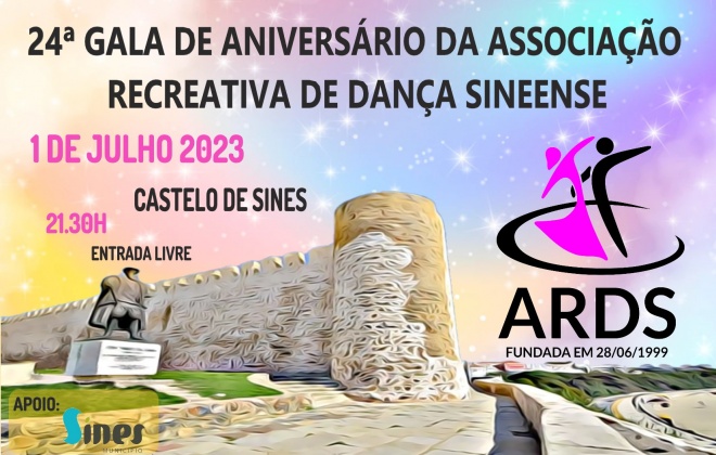 Castelo de Sines recebe a gala de aniversário da ARDS nesta noite de sábado