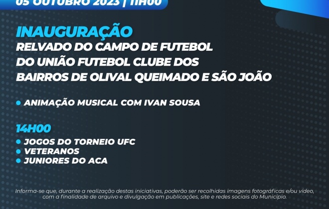 Relvado do campo dos Bairros de São João e Olival Queimado vai ser inaugurado dia 5 de outubro