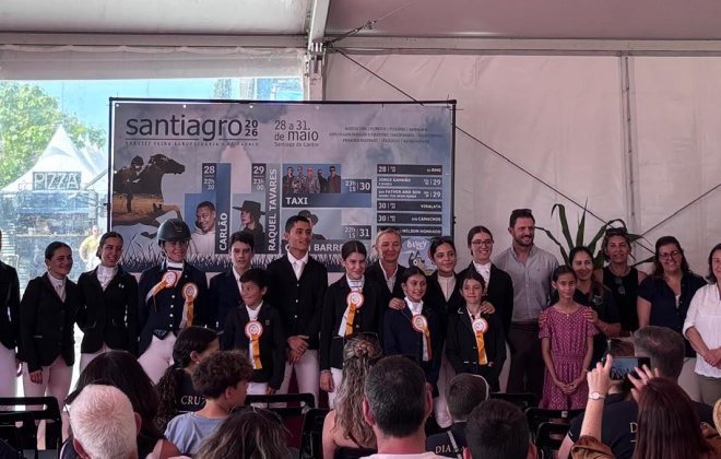 Alunos do Centro Equestre de Santo André estreiam-se em Dressage na Santiagro 2026